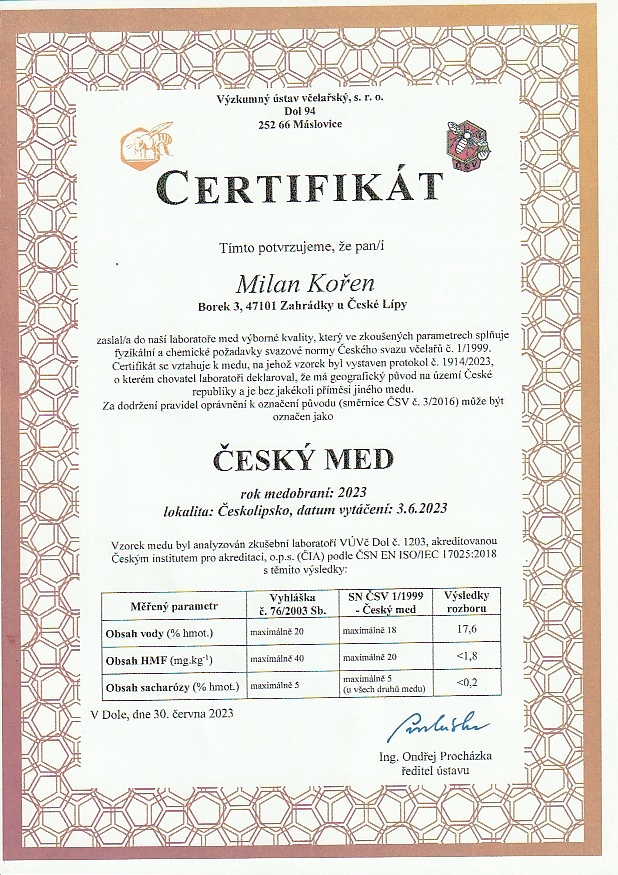 certifikát 23